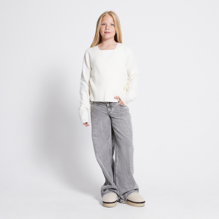 Wrap knit sweater "Bettan" Offwhite 2